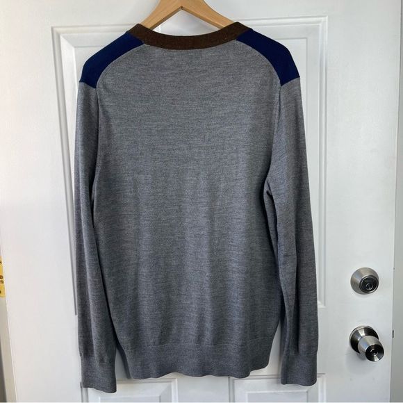 Banana Republic Mens Color Block Wool Grandpa Cardigan Sweater Size Large - Picture 6 of 7